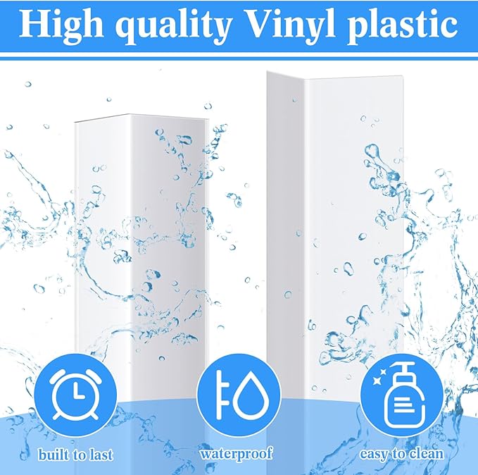 Sasylvia 5 Pcs 2-3/8 x 48 Inches Wall Corner Protector Guards, Avoid Scratching Scuffs, White Vinyl Corner Trim Molding, Easy to Install & Cleaning for Door Countertop Furniture Cabinet Protection