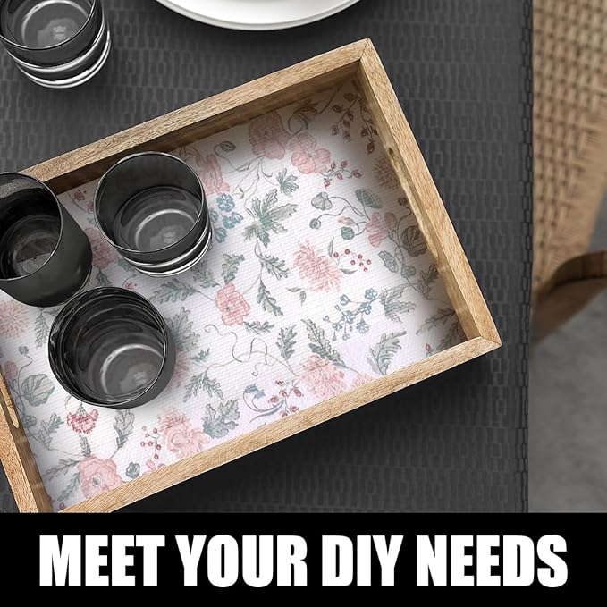 Floral Drawer and Shelf Liner for Cabinets, 12IN x 20FT Non-Adhesive and Strong Non-Slip Shelf Cabinet Drawer Liners for Kitchen, Table,Bookshelves,Waterproof Cupboard Liners,Easy to Clean