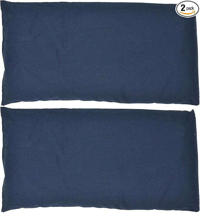 Nature's Approach - Basic Herb Pack Rice Heating Pad Microwavable Reusable Heat Pack with Herbal Aromatherapy Fill, Freezer and Microwave Safe for Hot and Cold Therapy, 2 Pack Nighttime Blue