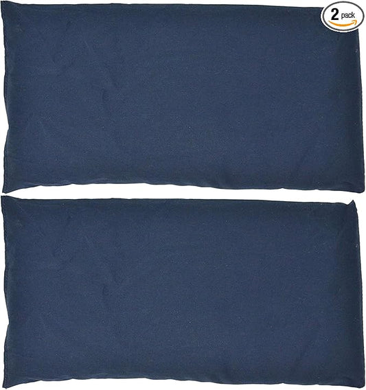 Nature's Approach - Basic Herb Pack Rice Heating Pad Microwavable Reusable Heat Pack with Herbal Aromatherapy Fill, Freezer and Microwave Safe for Hot and Cold Therapy, 2 Pack Nighttime Blue