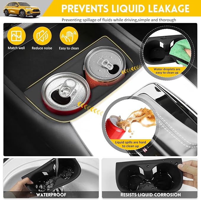 Cup Holder for 2023-2025 Honda HRV Accessories, Center Console Cup Holder Insert Cupholder Organizer Coaster Liner for 2023+ HR-V EX/EX-L/LX/SE/Sport/Touring