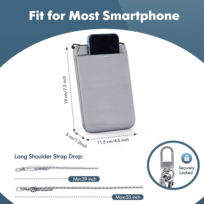 SIMTOP Small Crossbody Bag Cell Phone Purse for Women Lightweight RFID Anti-Theft Water-Resistant Adjustable Strap Phone/Keys