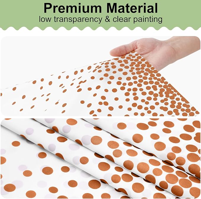 misaya 6 Packs Dot Disposable Table Cloth, 54 x 108 Inch Waterproof Plastic Tablecloth, Rectangle Rose Gold Dots in White Table Covers for Picnic, Birthday, Party