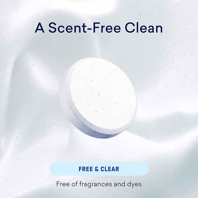 BLUELAND Laundry Detergent Tablets, 120 Count, Plastic-Free Eco-Friendly Pods, Sheets, Liquid Alternative - Fragrance Free and Clear, Natural, Gentle