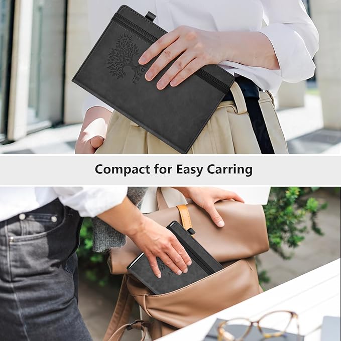 Dotted Journal Notebook for Men & Women, 160 Pages Dot Grid notebook for Note Taking, Bullet Journaling Notebook for Work, School, Travel, Writing, A5 Hardcover 5.9" x 8.5"(Navy)