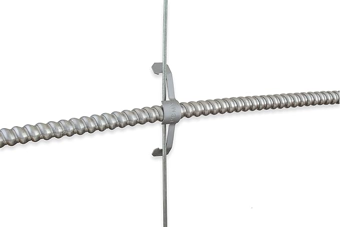Prime Cable Management Conduit Cable Support Clip to Ceiling Wire, Threaded Rod & Flanges. Heavy Duty Spring Steel Clip / 100 Pack