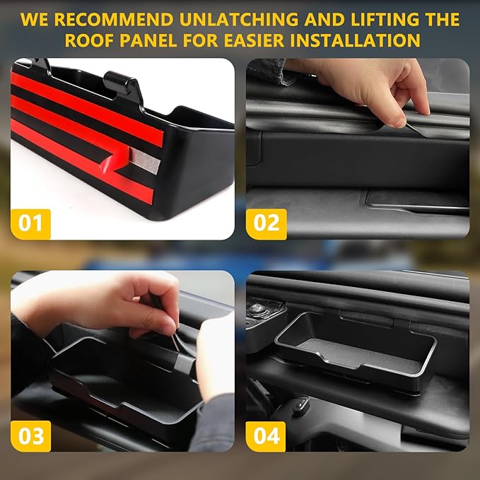 Sun Visor Sunglass Holder for 2021 2022 2023 2024 2025 2026 Ford Bronco 2/4 Door, Card Storage Box Sunglasses Glasses Holder, Sun Visor Organizer Interior Accessories