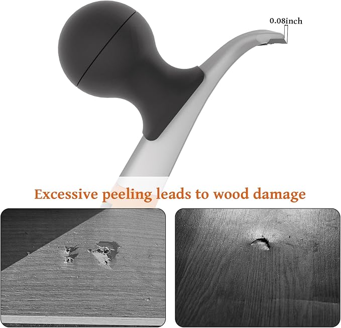 Professional 2-1/2" Tungsten Carbide Scraper - Extra Long Double-Sided Blade for Removing Paint, Epoxy, Rust, Adhesive & Carpet Glue - Heavy Duty Ergonomic Scraper Tool (With an additional blade)