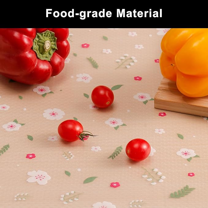Cooyes Shelf Liner - Premium Non-Adhesive Cabinet & Drawer Liner for Kitchen - Waterproof Shelf Paper with Modern Pattern - Durable EVA Cabinet Mat - Easy to Cut (11.8" W x 236" L)