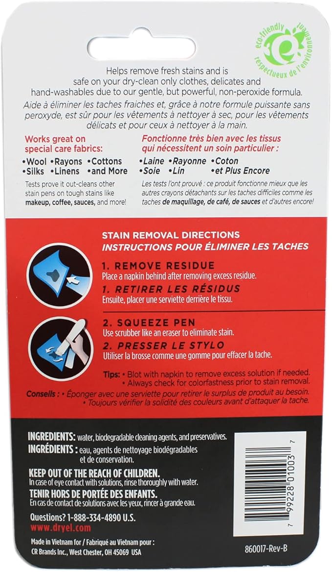 Dryel On The Go Stain Pen (Pack of 2) - New Look!