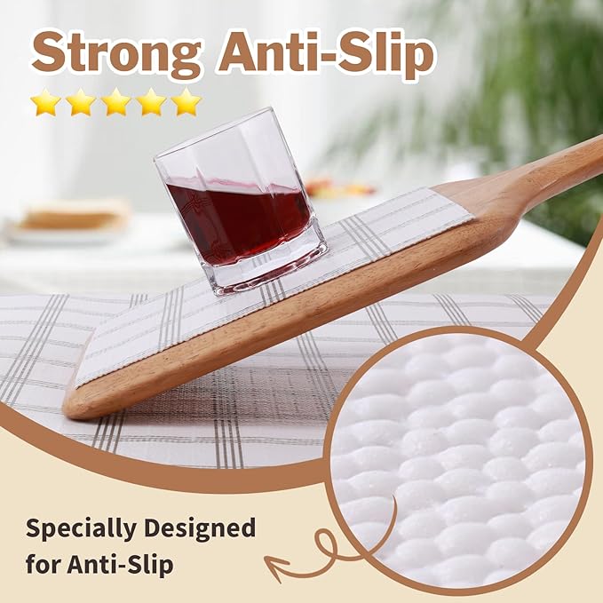 Shelf Liners for Kitchen Cabinets 17in x 30FT, Non Adhesive Drawer Liner White Square Thickened Shelf Liner Non-Slip Easy to Clean for Tool Box Refrigerator with Knife and Tape Measure