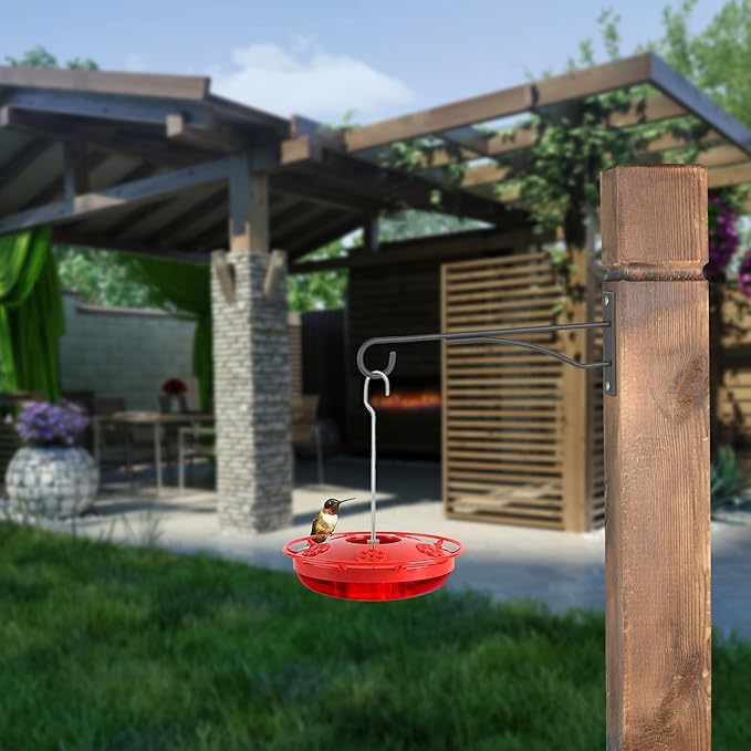 8" Plant Hangers 6 Pack, Hanging Plant Bracket for Wall Fence Porch Outdoor Indoor, Metal Plant Hooks for Basket, Flower, Planter, Feeder, Lantern, Wind Chime