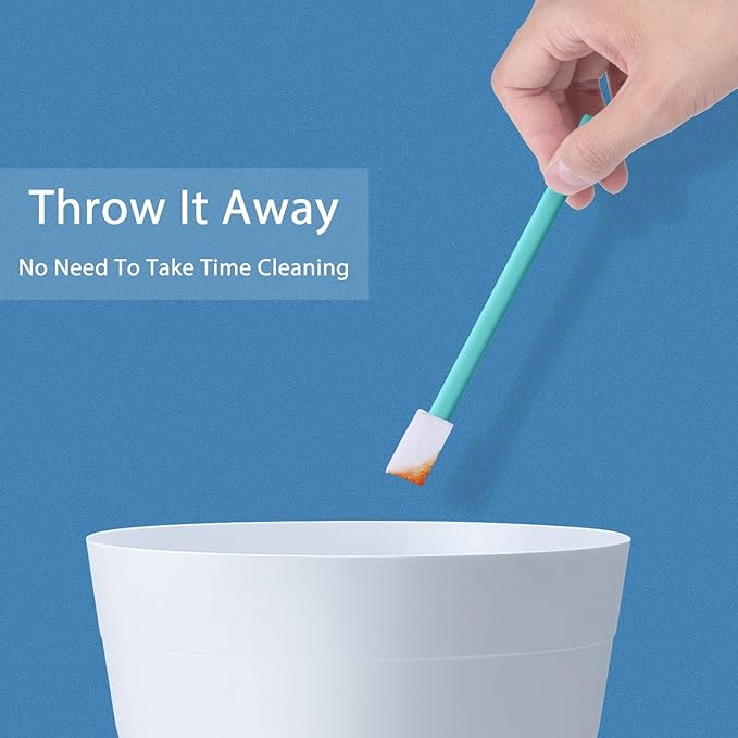 Lumkew 40pcs Crevice Cleaning Brush Tool, Disposable Toilet Brush for Toilet Seat Gaps, Crack and Crevice Cleaner Tools, Blue