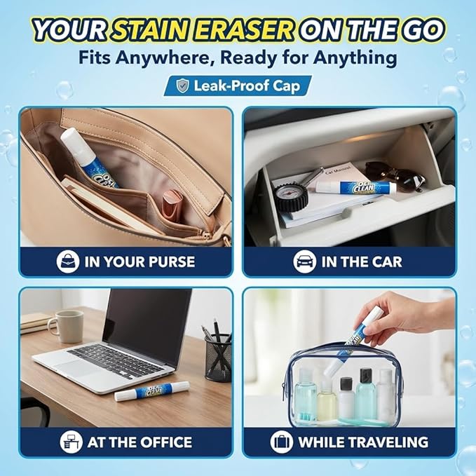 OxiClean On The Go Stain Remover Pen, 0.74 Fl Oz – Instant Travel Stain Cleaner for Clothes, Food, Wine, Coffee, Makeup, Portable & Easy Use