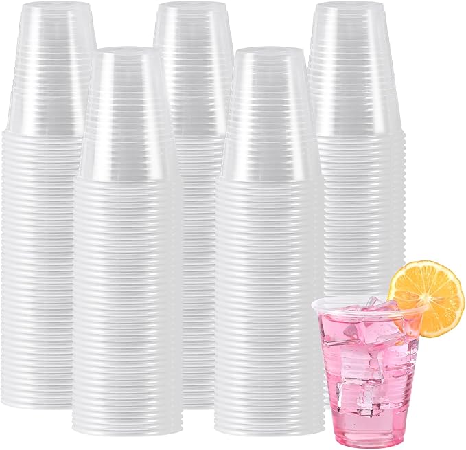 Lamosi 500 Pack 7 oz Plastic Cups, Disposable Plastic Clear Cups, Cold Drinking Water cups for Party, Wedding, Travel, BBQ, Picnic, Event