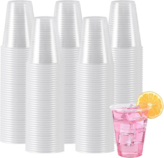 Lamosi 500 Pack 7 oz Plastic Cups, Disposable Plastic Clear Cups, Cold Drinking Water cups for Party, Wedding, Travel, BBQ, Picnic, Event