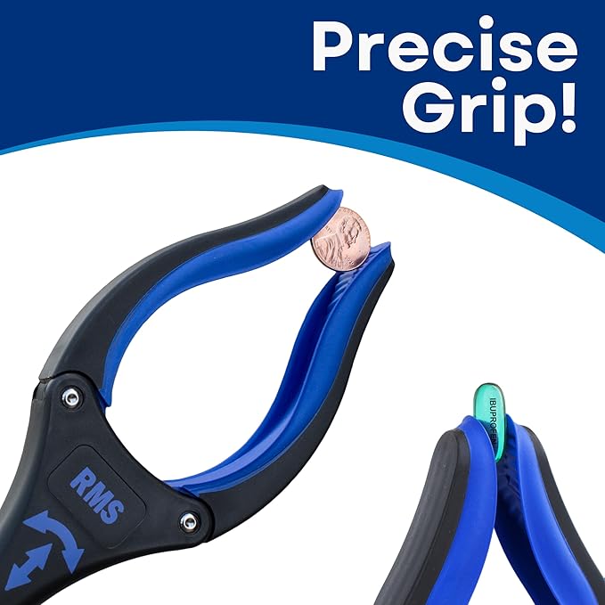 RMS 2 Pack 34 Inch Extra Long Reacher Grabber - Foldable Gripper and Reaching Tool with Rotating Jaw