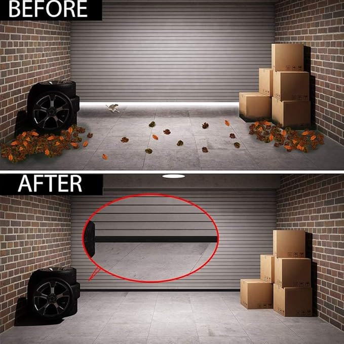 Suptikes [New Upgrade] Huge Gap Door Draft Stopper, 3.4" W Widened Door Sweep Seal Gap Up to 1.8" for Interior & Exterior Doors - Keeping Draft, Noise, Dust and Unwanted Animals Out Black-2PACK