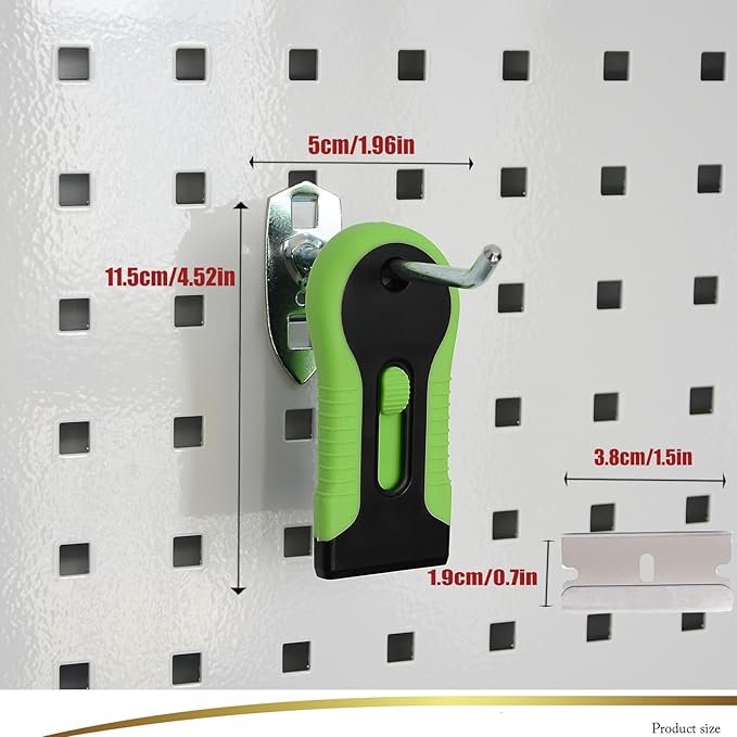 EHDIS Car Sticker Remover Glass Cooktop Razor Scraper with 10pcs Replace Blades for Label,Glue,Paint,Adhesive Remover,Oven Door, Stove Cleaning (Green)