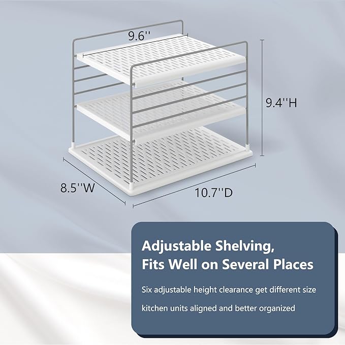 WANCHIY Pantry Organizers and Storage, Foil and Plastic Wrap Organizer- Divided Compartment Holder for Aluminum Foil&Wraps&Baggie Boxes, Upgraded Shelf Organizer for Pantry Organizer, Pantry Storage