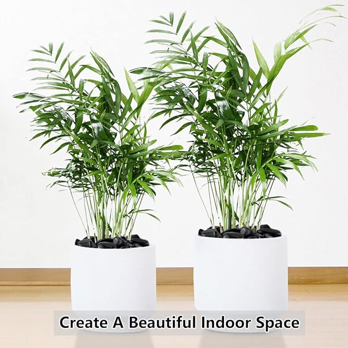 40lbs Black Pebbles Mulch for Landscaping, 1-2 Inch High Polished Natural River Rocks for Plants, Decorative Stones Garden Outdoor and Indoor DIY Vase Filler Fish Tank Aquariums