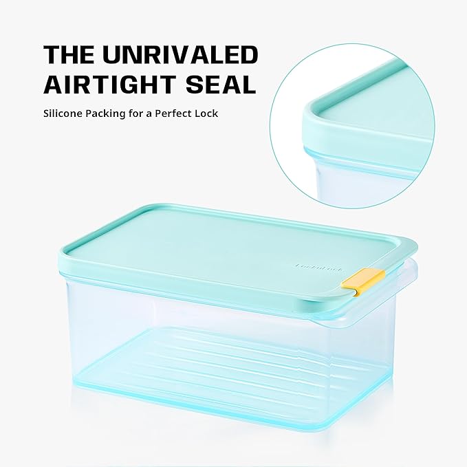 LocknLock HFL102 Freezer Fit Plastic Food Storage Container with Lid for Kitchen, Lunch, Meal Prep, and Leftovers, BPA-Free, Airtight, Leakproof, Microwave, Dishwasher-Safe, 750ml