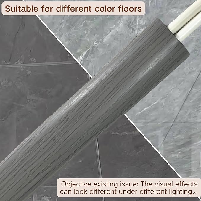 BEIEBIJOB 10ft Floor Cord Cover Self Adhesive Cord Hider Floor, Cable Cavity:0.61"(W) x 0.32"(H),Heavy Duty Cable Protector, Hide Extension Cords, Cable Management Hide Cords on Floor, Gray Wood