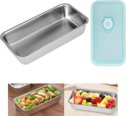 Obfuscate Stainless Steel Snack Containers,Reusable Snack Containers with Lids,Snack Box and Lunch Container for Office and Travel 1Pcs