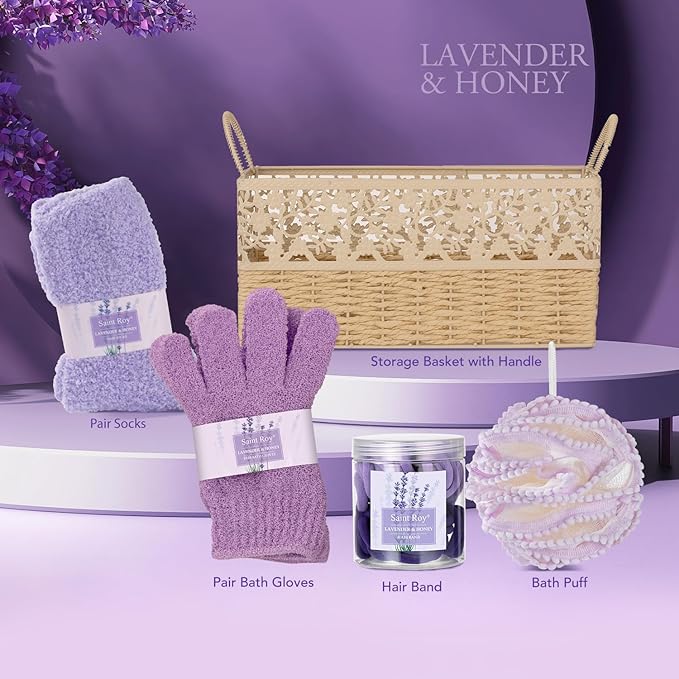 Christmas Gift Basket Set for Women - 13-Piece Bath & Body Gift Set, Spa Gift Basket, Bath Collection | Birthday Gift, Mothers Day Gifts for Mom, Perfect Present for Her & Mom All Occasions