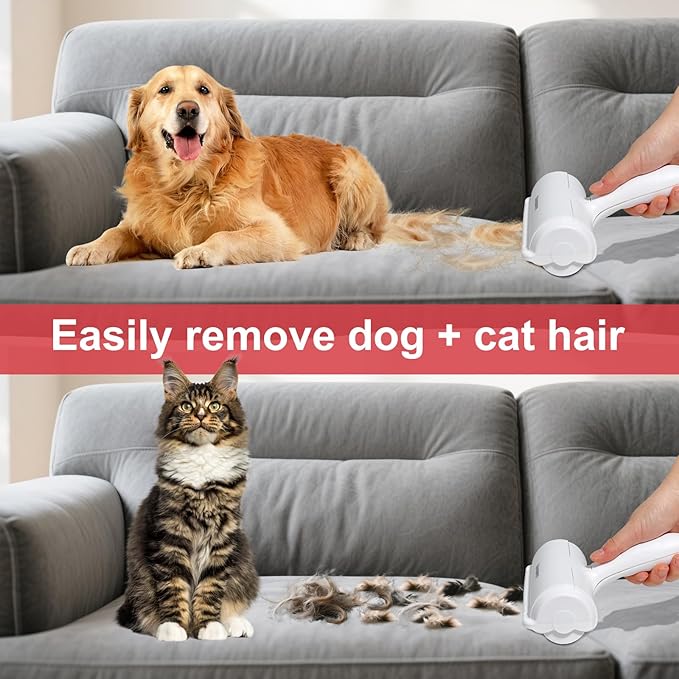 Cornnpet Roller Pet Hair Removal Tool – Reusable Lint Roller for Dogs & Cats – Self-Cleaning Fur Remover Brush - Portable, Multi-Surface Fur Removal Tool - Pet Hair Removal Tool for Car & Home
