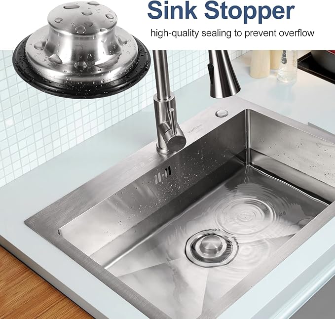 RQYEKDO Kitchen Sink Stopper, Stainless Steel 3-1/2 inch Universal Sink Plug Cover for Garbage Disposal Flange Drain,Fit for InSinkErator, Moen,Waste Maid, and More