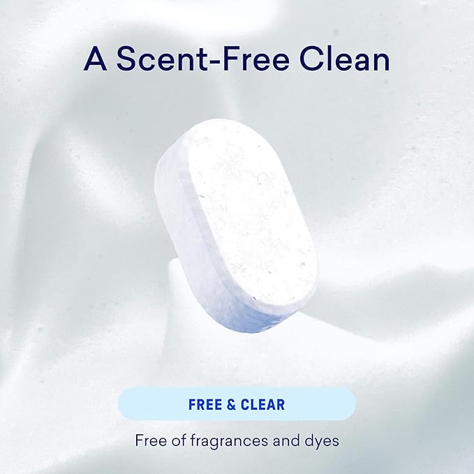 BLUELAND 100% Plastic-Free Dishwasher Detergent Tablets, 60 Count, Free & Clear, Eco-Friendly Dishwashing Pods, Natural, USDA Certified biobased