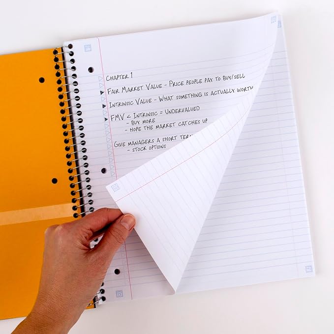 Five Star Spiral Notebook + Study App, 5 Subject, College Ruled Paper, 8-1/2" x 11", Fights Ink Bleed, Water Resistant Cover, Pacific Blue (73635), 200 Sheets (Pack of 2)