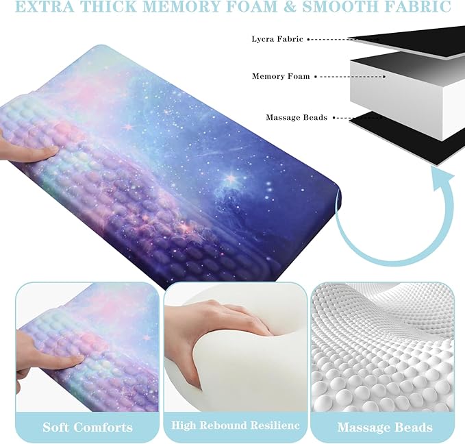 Ergonomic Keyboard Stand with Wrist Rest, Computer Wrist Support Pad, Tilted Keyboard Riser Holder Lift Tray with Wrist Pad, Easy Typing, Comfy Soft Memory Foam Desk Cushion for Office Home