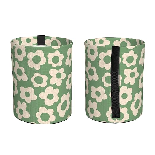 YANGDADA Vintage Groovy Flowers Car Trash Can Small Portable Car Garbage Bag for Back Front Seat RV's Camping Accessories