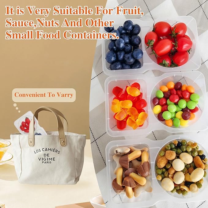 Obfuscate 10Set Snack Containers,Reusable Snack Containers with Lids,Snack Pack Containers for Portion Control and Meal Prep Lunch Containers for School Office Travel