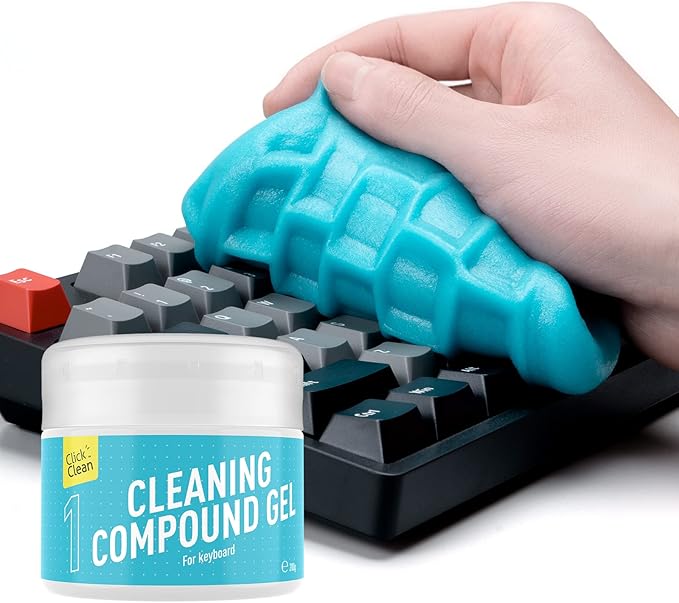 CLICK CLEAN Keyboard Cleaning Gel, 7oz Universal Cleaning Gel for Keyboards, Electronics Dust Cleaner for Car, Laptop, Air Vents