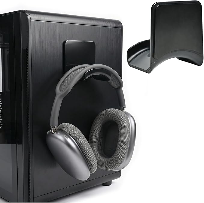 Magnetic Headphone Holder, Headphone Hanger for Desk & Table, Headphone Mount Stand with Rubber Pad, Headset Stand Hook, Headphone Holder for All Computer/Gaming Headsets