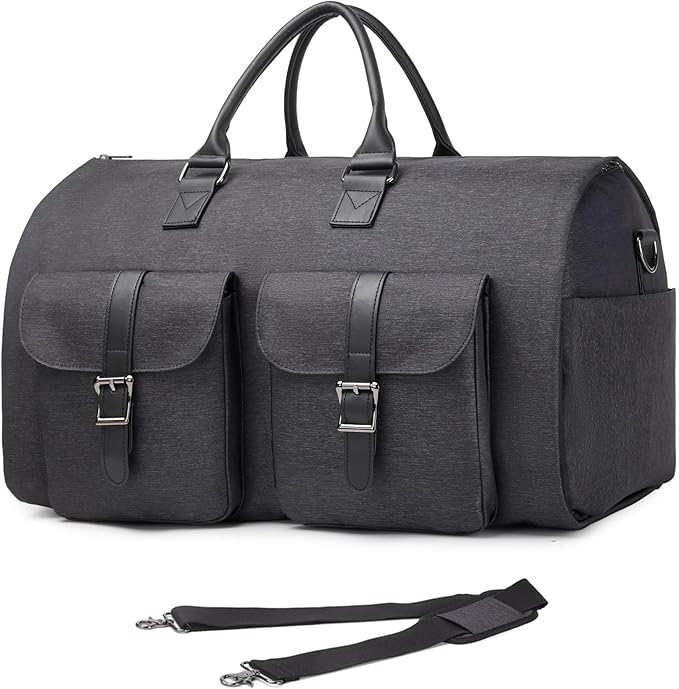 seyfocnia Convertible Travel Garment Bag, Carry-on Garment Duffel Bag for Men and Women - 2-in-1 Hanging Suitcase Suit Business Travel Bag