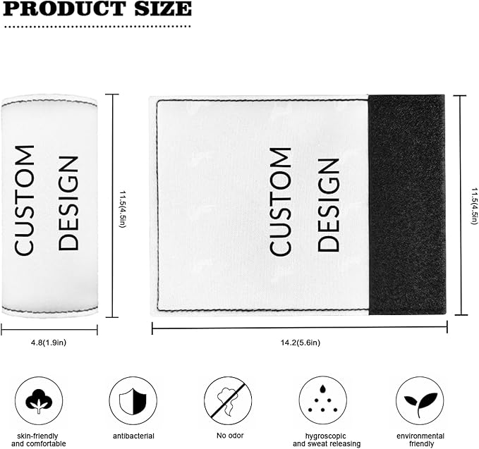 KUIFORTI Personalized Design Luggage Handle Wraps for Suitcase,Custom Design Luggage Identifier Grips Protector Suitcase Protective Handle Cover Set of 2 Pcs