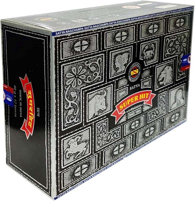 Super Hit Incense Sticks 40g and Holder Bundle - Pack of 12 (Approx 480 Sticks)