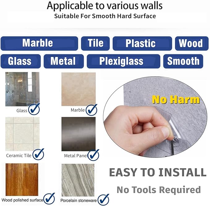 Heavy Duty Adhesive Hooks 18 Pack - Holds 15 lbs, No Drill Stick Plastic Hook Hangers for Hanging Towel Shower Bathroom, Kitchen, Cabinet - Strong Wall Hanger for Ornaments, Apartment Bedroom