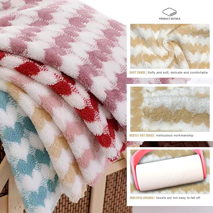 10 Pack Heart Microfiber Face Cloths for Washing face, Highly Absorbent Cleaning Towels, Microfiber Rags for Washing Dishes, Car, Window Clean Cloth(55-12)