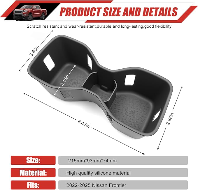 Cup Holder Coaster Fit for 2022-2025 Nissan Frontier Accessories Cup Holder Mat Pad Inserts Interior CupHolder Liner for 2024 Nissan Frontier(for Frontier)