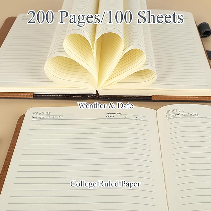 Fanery Sue Tree of Life Journal for Women&Men Refillable Writing A5 Journals for Writing with 200 Pages 100Gsm Paper Lay-Flat Faux Leather Hardcover Notebook with Pen&Magnetic Buckle(Inky Black)