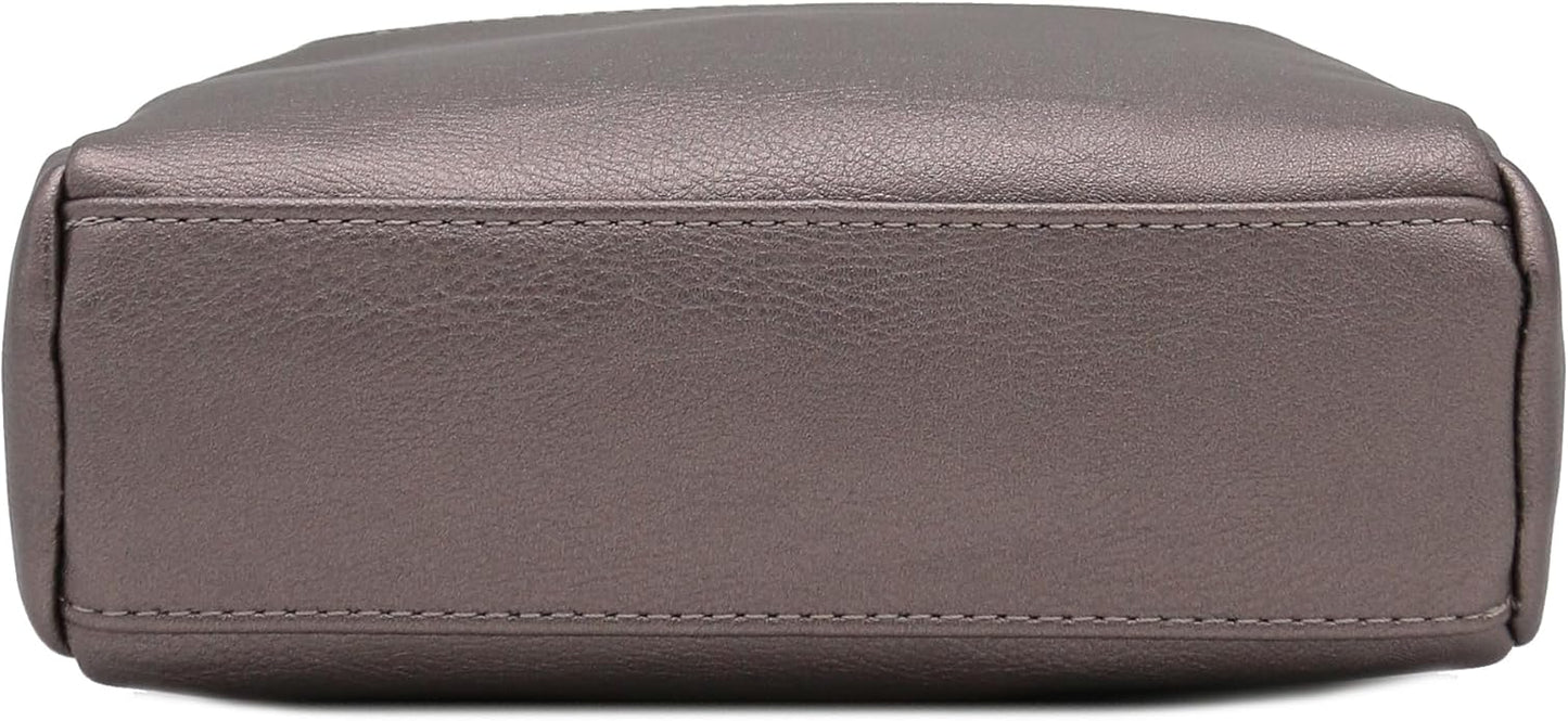 FashionPuzzle Triple Zip Small Crossbody Bag