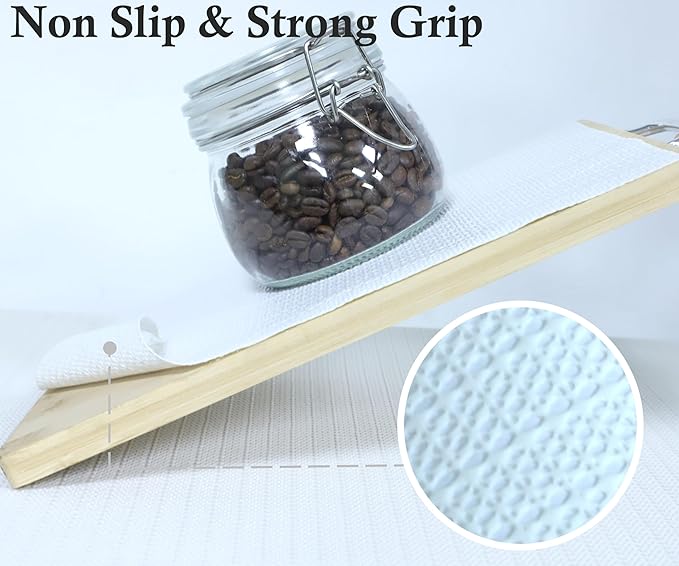Shelf Liners 10 Inch Wide X 20 Ft Kitchen Cabinet Drawer Liners Non Slip Waterproof Pantry Shelves Refrigerator Liner Non Adhesive Strong Grip Bathroom Drawer Mat Cupboard Closet Shelf Liner