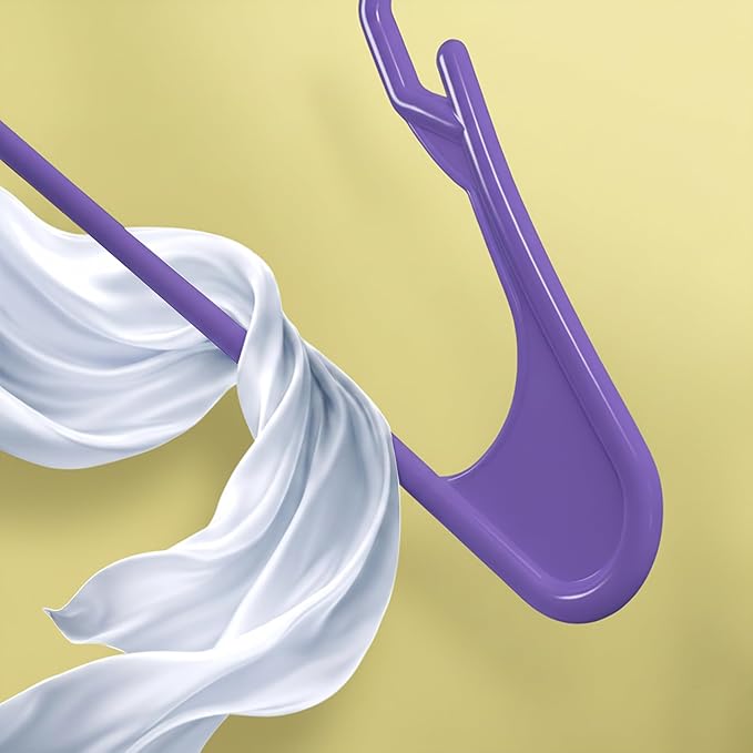 Utopia Home - Plastic Hangers 30 Pack - Space Saving Clothes Hanger - Durable and Strong Closet Organizers and Storage Makes It Ideal Stocking Stuffers or Apartment or Dorm Room Essentials (Purple)