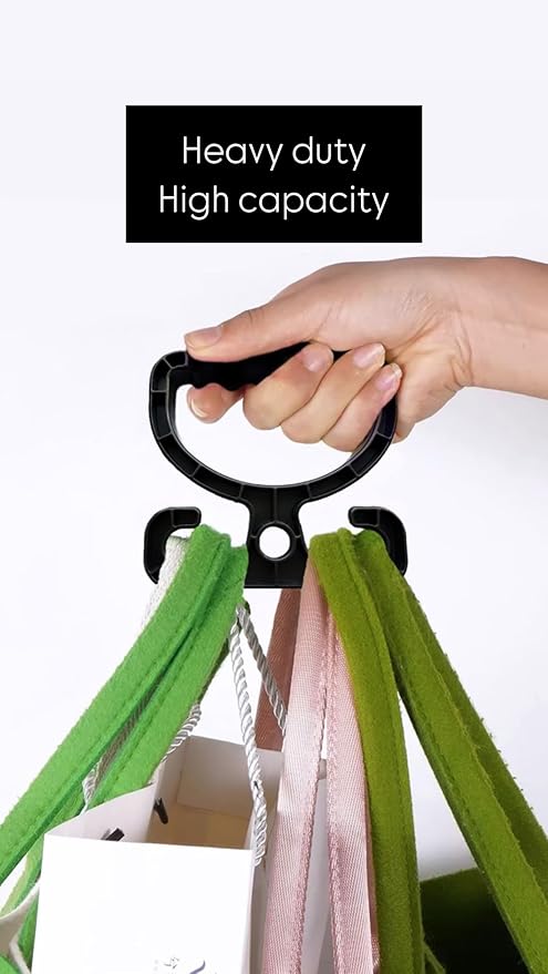 (2-Pack) Premium Multi Purpose Heavy Duty Grocery Shopping Bag Holder Carrier Handle - Upgraded Comfortable Grip - High Capacity