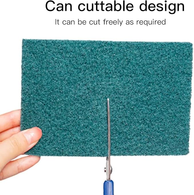 GUEICN Heavy Duty Scour Pads Sponge Dish Scrubber Non-Scratch Green Reusable Household Scrub Pads for Kitchen and Dish Cleaning Tool (24Pcs)